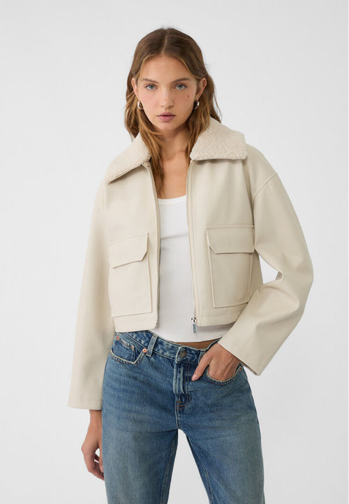 Stradivarius Faux shearling...