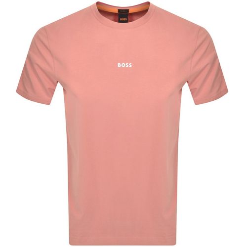 BOSS TChup Logo T Shirt Pink