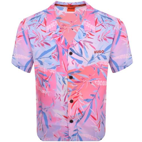 HUGO Beachwear Shirt Pink