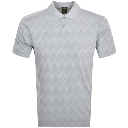 BOSS Pirax Polo T Shirt Grey