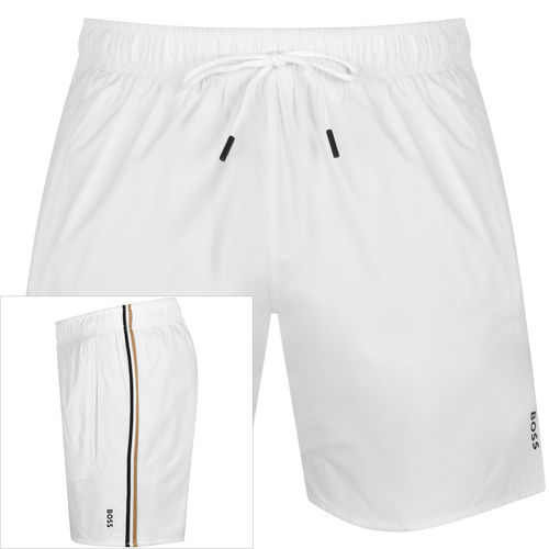 BOSS Iconic Swim Shorts White