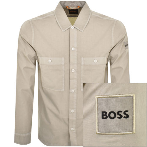 BOSS Locky 1 Overshirt Beige