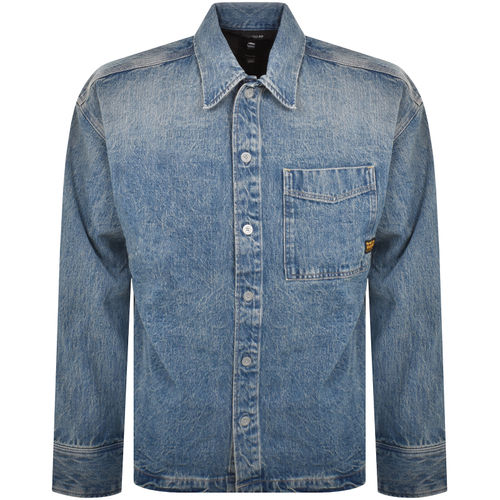 G Star Raw Boxy Overshirt Blue