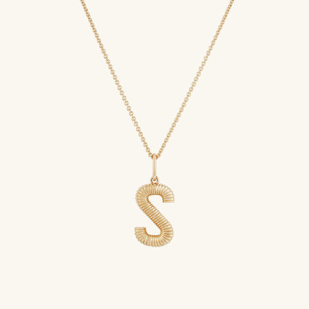 Bold Letter Pendant Necklace