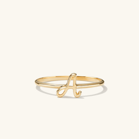 Cursive Letter Ring