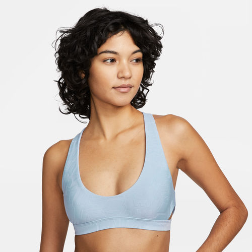 Nike Women's Cut-Out Bikini Swimming Top - Blue - Nylon/Elastane