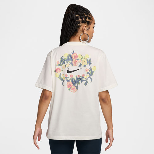 Nike Sportswear Women's Artist Collection Short-Sleeve Graphic T-Shirt - White - Cotton
