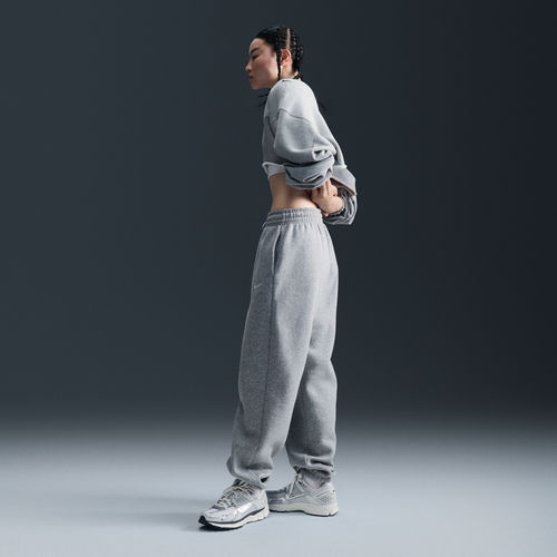 Nike Sportswear Phoenix Fleece Women's High-Waisted Oversized Tracksuit Bottoms - Grey - Cotton/polyester