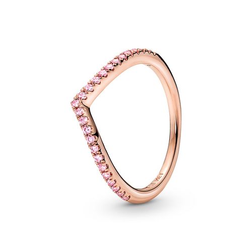 Pandora Timeless Wish Sparkling Pink Ring - 14k Rose Gold-plated Unique Metal Blend