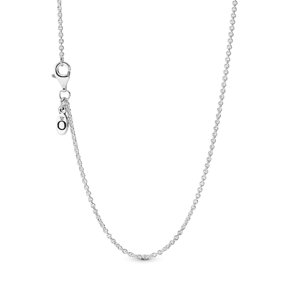 Pandora Classic Chain Necklace 590412-45 17.7 in Sterling Silver Chain  Necklace | eBay