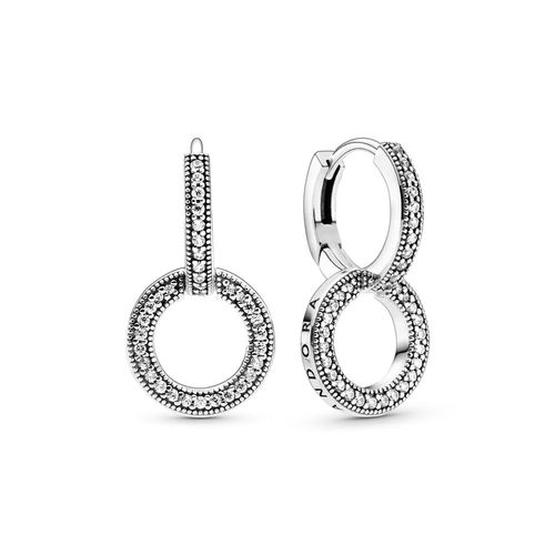 Pandora Sparkling Double Hoop...