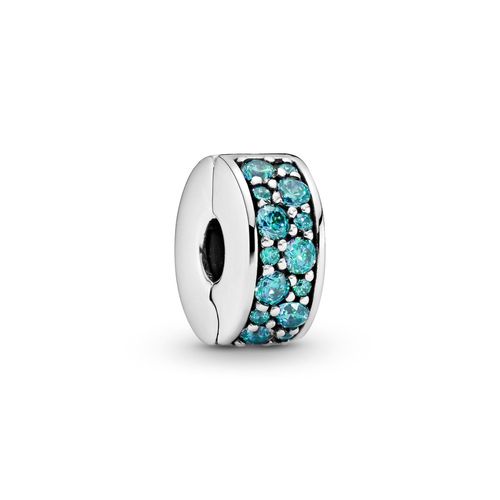 Pandora Teal Pavé clip Charm...