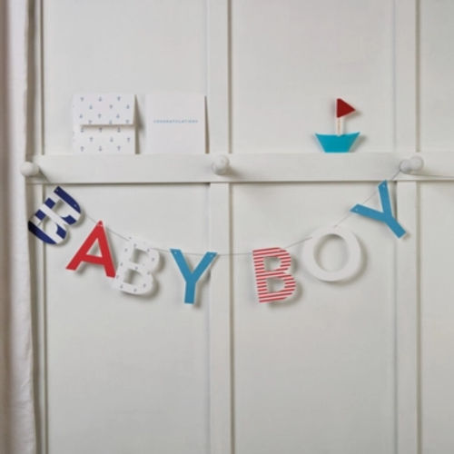 Baby Boy Bunting Card