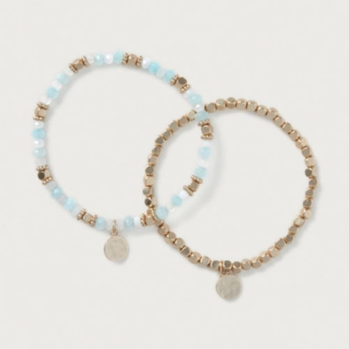 Beaded Bracelets – Set of 2,...