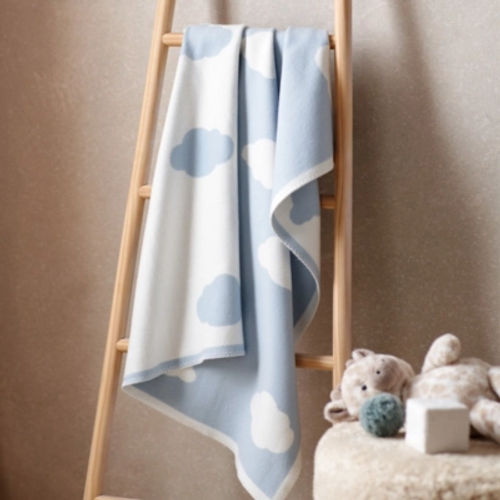 Blue Cloud Baby Blanket,...