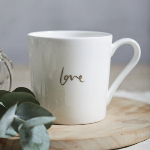 Bone China Love Mug, White,...