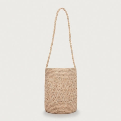 Floral Raffia Bucket Bag,...