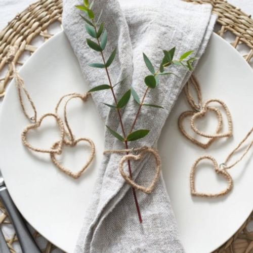 Jute Heart Decorations – Set...