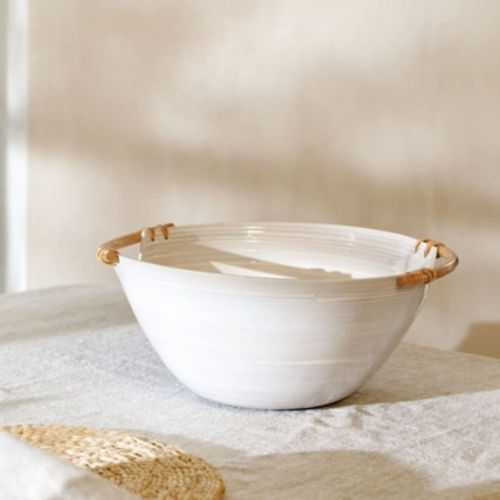 Lacquered Bamboo Deep Bowl,...