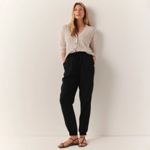 Linen Rib Cuff Joggers,...