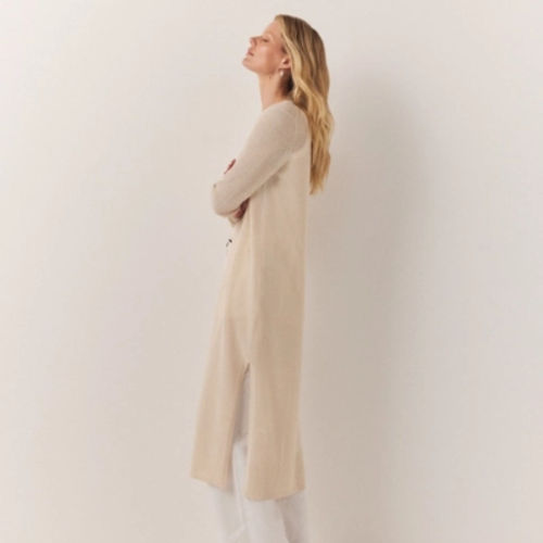 Linen Rich Longline Cardigan,...