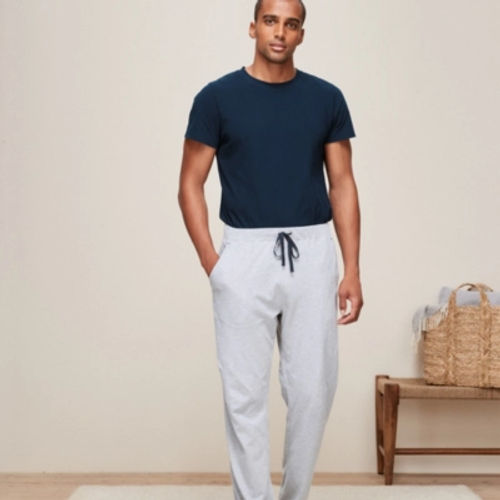 The White Company Men's Pyjama Bottoms, Mid Grey Marl, M