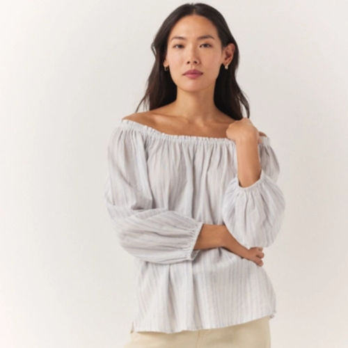 Off The Shoulder Stripe...