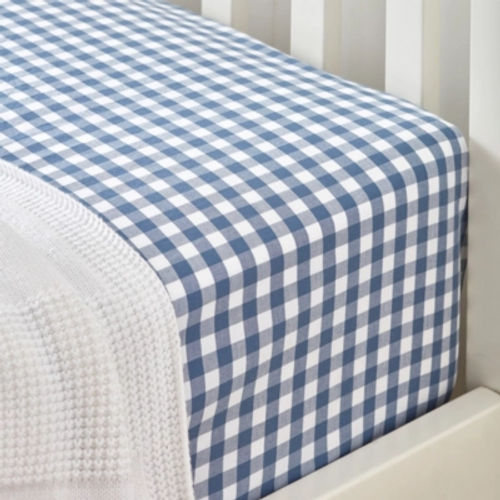 Organic-Cotton Gingham Fitted...