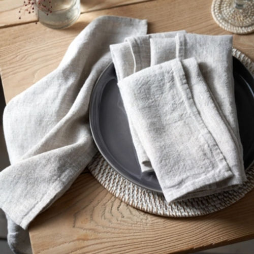 Rustic Linen Napkins – Set of...