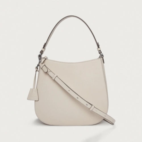 Saffiano Leather Hobo Bag,...