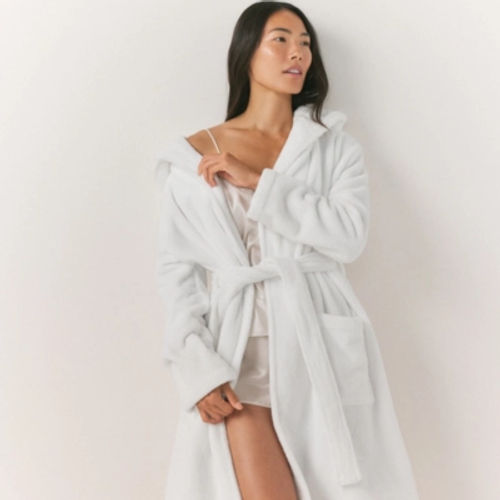 The White Company Snuggle Robe, White, Size: XL