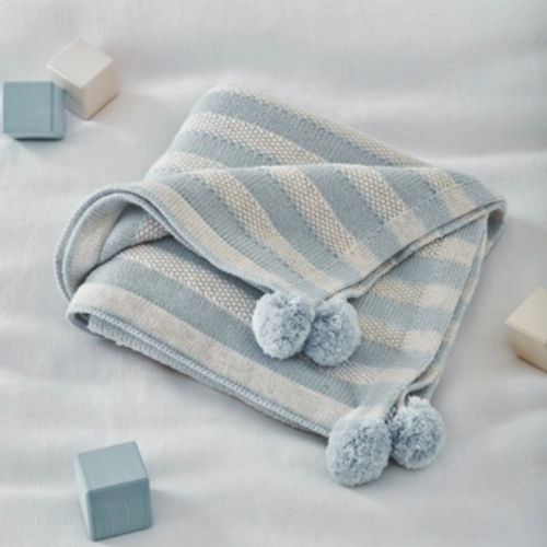 Stripe Cotton Cashmere Baby...