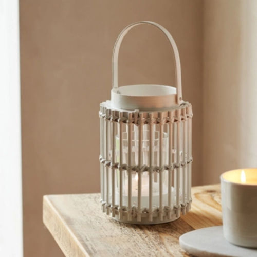 White Bamboo Lantern – Small,...