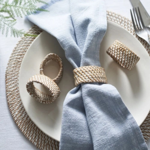 Whitewashed Rattan Napkin...