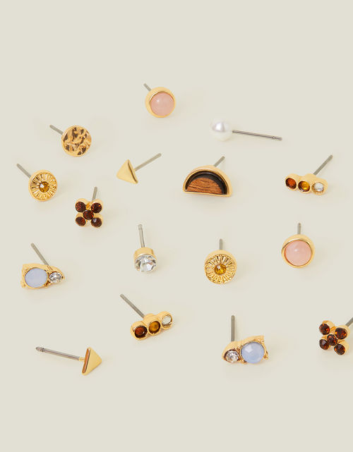 Accessorize Gold 10-Pack Stud...