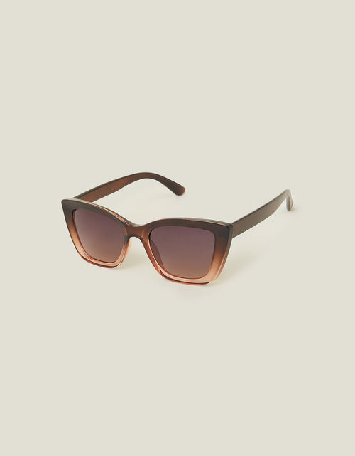 Brown Ombre Crystal Cateye Sunglasses, Size: 145x150cm, Women's - Accessorize