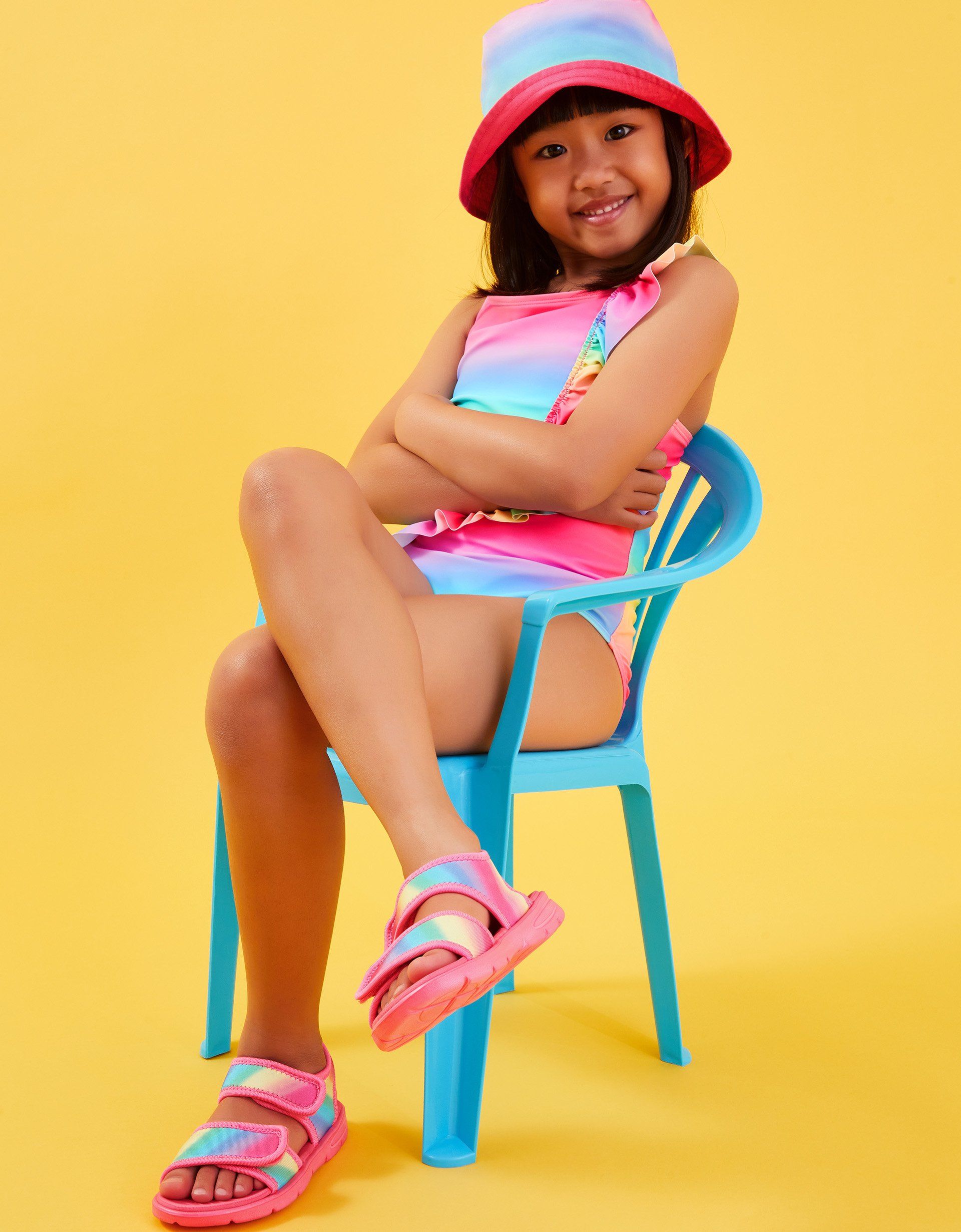 Girls double strap sandals clearance