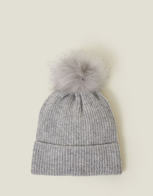 Accessorize Grey Knit Pom-Pom...