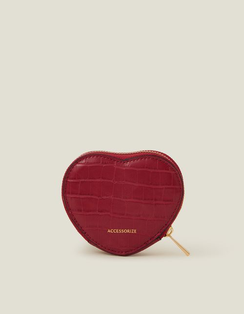 Red Heart Coin Purse, Size:...