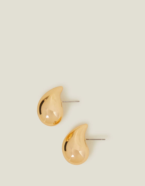 Gold Drop Curve Earrings,...