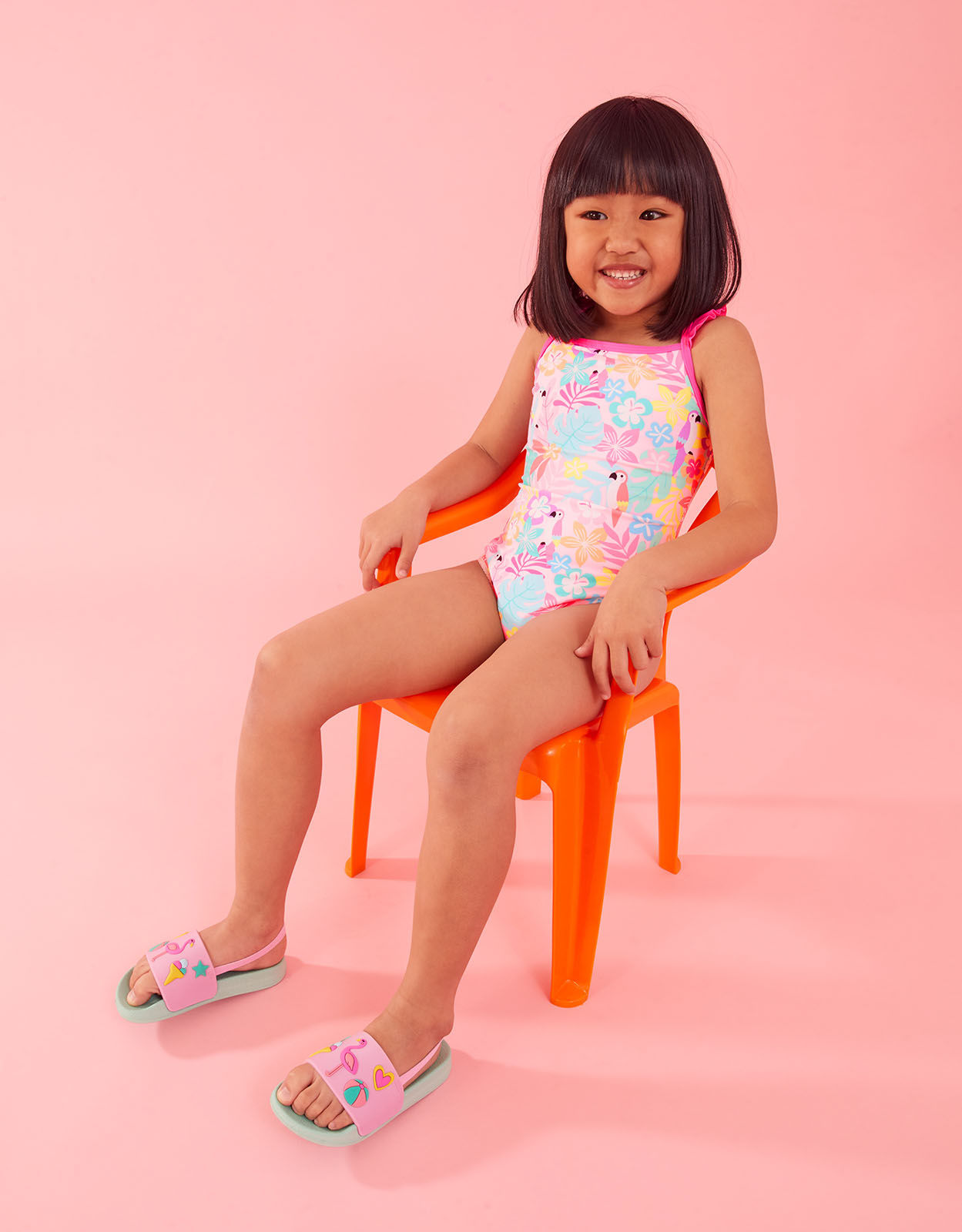 Girls blue sliders top