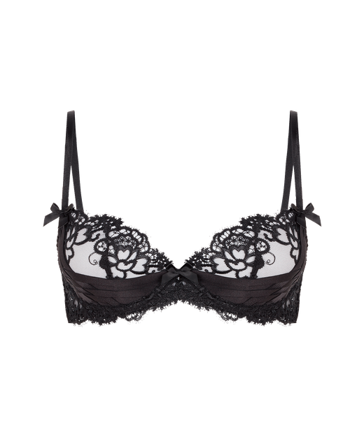 Fia Plunge Underwired Bra in Black