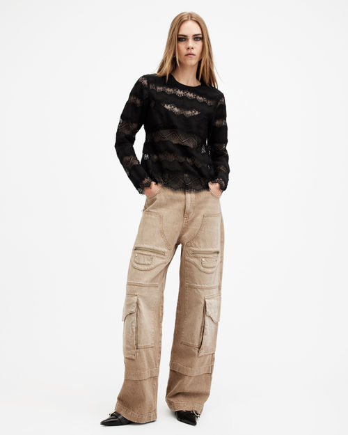 Allsaints Tiff Lace Panelled...