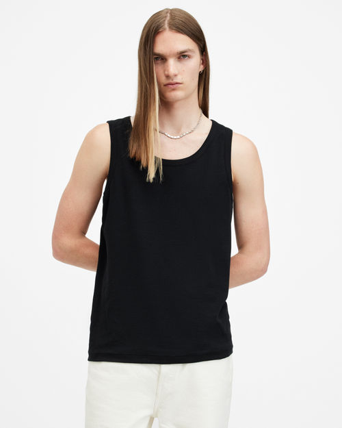 Allsaints Edwards Ramkull Embroidered Ribbed Vest