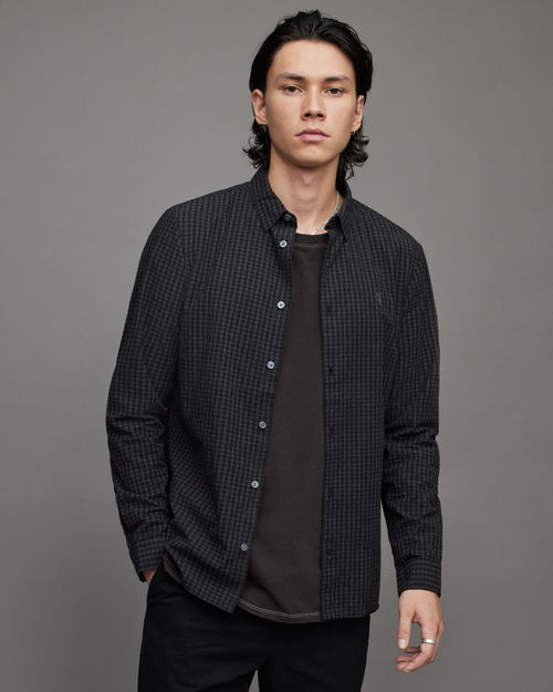 AllSaints 'starburn' Shirt in Black for Men