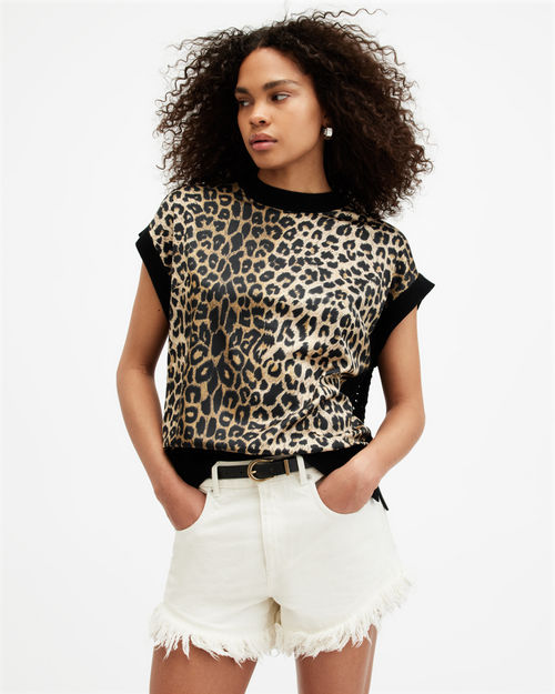 AllSaints Marti Leopard Print...