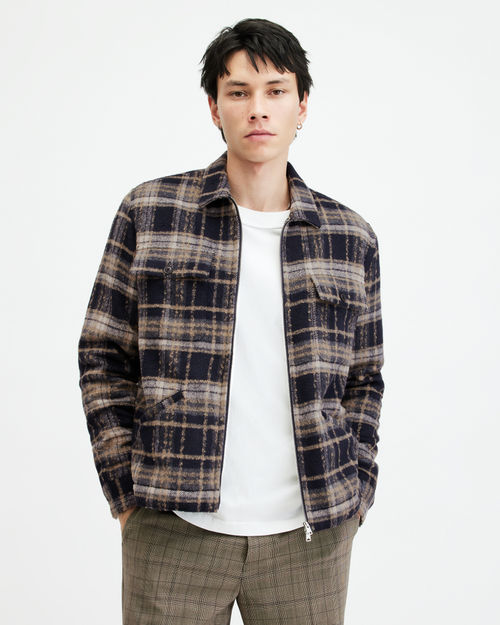 AllSaints Crosby Checked Zip...