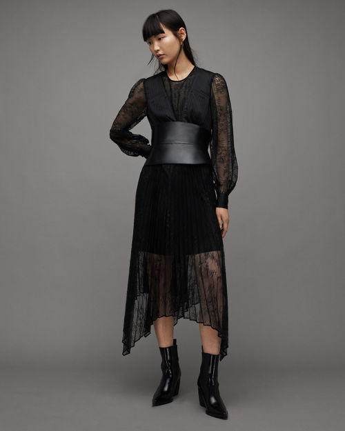 AllSaints Norah Lace Pleated...