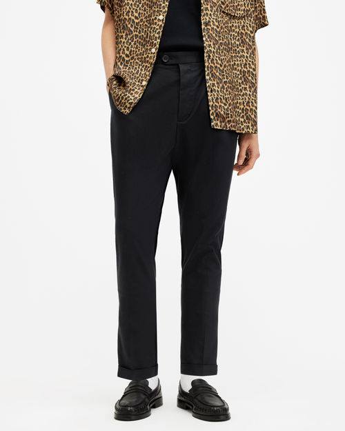 Allsaints Tallis Slim Fit Cropped Tapered Trousers