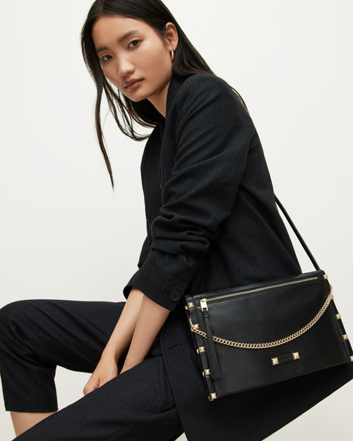 ALLSAINTS Francoise Crossbody Bag in Black